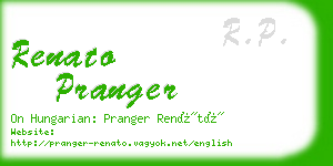 renato pranger business card